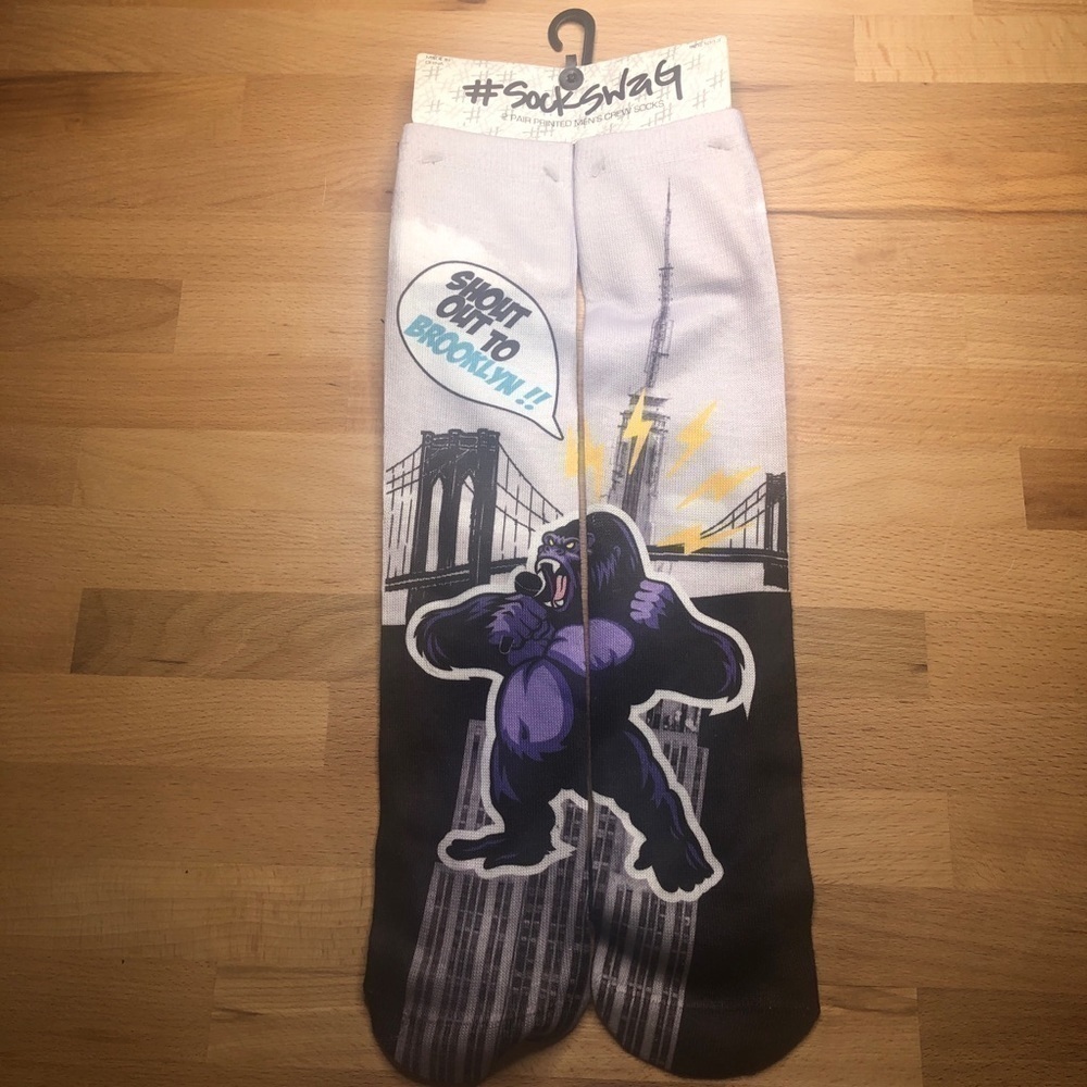 Majesty Swag Socks Shout out Brooklyn 2 pairs NWT